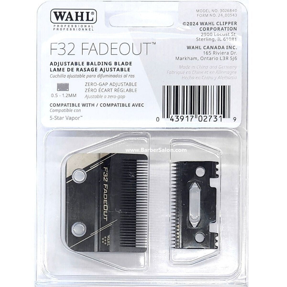 wahl vapor f32 fadeout blade