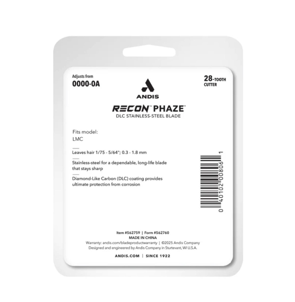 Andis recon clipper replacement blade 562759