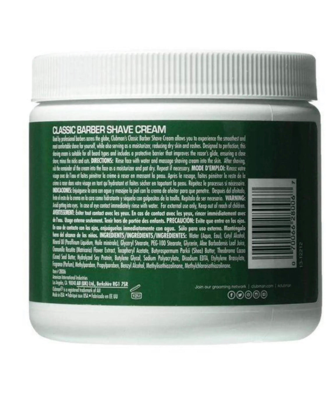 clubman aftershave cream 16oz